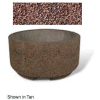 Concrete Outdoor Planter w/Forklift Knockouts, 48"Dia x24"H Round Red Quartzite