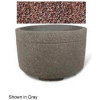 Concrete Outdoor Planter w/Forklift Knockouts, 48"Dia x30"H Round Red Quartzite