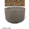 Concrete Outdoor Planter w/Forklift Knockouts, 48"Dia x30"H Round Tan River Rock
