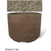 Concrete Outdoor Planter w/Forklift Knockouts, 48"Dia x36"H Round Gray Limestone