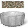 Concrete Outdoor Planter w/Forklift Knockouts, 84"Dia x36"H Round Gray Limestone
