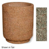Concrete Outdoor Planter 31"Dia x 36"H Round Gray limestone