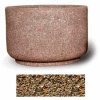 Concrete Outdoor Planter 36"Dia x 24"H Round Tan River Rock