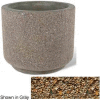 Concrete Outdoor Planter 36"Dia x 30"H Round Tan River Rock