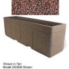 Concrete Outdoor Planter w/Forklift Knockouts, 96"Lx30"W x 36"H Rectangle Red Quartzite