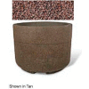 Concrete Outdoor Planter w/Forklift Knockouts, 48"Dia x36"H Round Red Quartzite