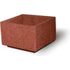 Concrete Outdoor Planter, 36" Sq. x 24" H Square Red Quartzite