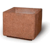 Concrete Outdoor Planter, 36" Sq. x 30" H Square Red Quartzite