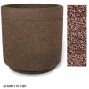 Concrete Outdoor Planter 36"Dia x 36"H Round Red Quartzite