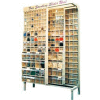 Quantum Gondola QS-305-36 Free Standing Slider System With 36 Bins Ivory