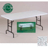 Correll Adjustable Height Folding Table - Blow Molded - 30" x 72", Gray Granite