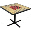 Allied Plastics Game Table with Pedestal Base - 36"W x 36"L
