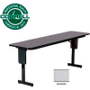 Correll Folding Seminar Table - 18" x 60" - Gray Granite