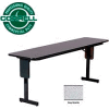 Correll Folding Seminar Table - 18" x 72" - Gray Granite