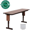 Correll Folding Seminar Table - Adjustable Height - 18"x 60" Gray Granite 
