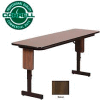 Correll Folding Seminar Table - Adjustable Height - 18"x 72" Walnut