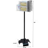 Omnimed&#174; Infection Control Floor Stand, 13"W x 12-1/8"D x 38-5/8"H, Black