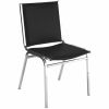 KFI Stack Chair - Armless - Vinyl - 2&quot; thick Seat Black Vinyl - Pkg Qty 4