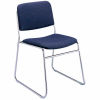 KFI Armless Stack Chair with Sled Base - Navy Fabric