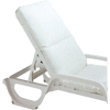 Grosfillex® Chaise Cushion With Hood - White - Pkg Qty 6