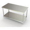 Aero Manufacturing Company 304 Series Stainless Steel Workbench W/ Adj Undershelf, 48"W x 30"D