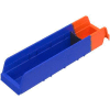 Akro-Mils Indicator® 36448BLUE Two Tone Double Hopper Shelf Bin - 4-1/8"W x 17-7/8"D x 4"H - Pkg Qty 12