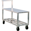New Age NS557A Heavy Duty Aluminum Stock Cart Solid Top Shelf 3000 Lb. Cap.