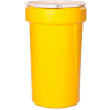 Eagle 55 Gal. Yellow Plastic Open-Head Tapered Lab Pack Drum 1655 - Plastic Lever Lock