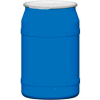Eagle 55 Gal. Blue Plastic Open-Head Straight Lab Pack Drum 1656MB - Metal Lever Lock