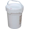 5 Gallon Screw-Top Plastic Pail & Lid PAIL-SCR-5-W - White