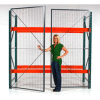 Wirecrafters - RackBack® Wire Mesh Pallet Rack Enclosure -Hinged Door 120"x96"  