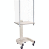 Global Industrial Clear PETG Plastic Protective Shield For Mobile Computer Cart 309235BK/BG