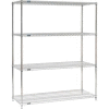 Nexel® Stainless Steel Wire Shelving Starter 60"W x 18"D x 86"H