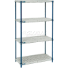 Nexelite® Vented Plastic Shelving 48"W x 21"D x 63"H Nexelon Finish