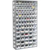 Global Industrial Steel Shelving - Total 81 4"H Plastic Shelf Bins Ivory - 36x12x72-13 Shelves