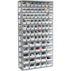 Global Industrial&#153; Steel Shelving - Total 81 4&quot;H Plastic Shelf Bins Ivory - 36x12x72-13 Shelves