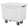 Wesco® Plastic Box Truck 4 Bushel White 272505 5" Casters