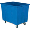 Wesco® Plastic Box Truck 8 Bushel Blue 272509 5" Casters