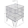 Global Approved 300704 Square Large Wire Dump Bin, 23" x 33", Metal ,1 Piece