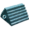 Rumber® 4121-8 Lifetime Recycled Rubber Wheel Chock with Eye Bolt