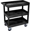 Luxor® EC111HD E-Series 3-Shelf Tub Cart 35-1/4 x 18 x 37-1/4, 500 Lb.Cap., Black