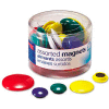 Officemate Assorted Magnets, Circles, Assorted Sizes and Colors, 30 per Tub