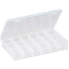 Plano StowAway® 18 Fixed Compartment Box, 11"L x 7-1/4"W x 1-3/4"H, Clear - Pkg Qty 6
