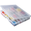 Plano StowAway 24 Fixed Compartment Box, 14-1/4"W x 2-1/4"D x 11-1/2"H, Clear - Pkg Qty 6