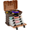 Plano StowAway® 135430 Drawer Rack System, 4 Boxes, 11"L x 7-1/4"W x 10"H, Gray/Sandstone - Pkg Qty 3