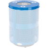 Global Industrial Flat Lid - 36 Gallon Blue w/ Recycle Logos