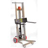 Wesco® Stainless Steel 4 Wheel Foot Pedal Fork Lift Truck 260197 750 Lb. Capacity