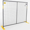 Perimeter Patrol™ Welded Wire Black Powder Coat Fence - 7'6"Wx6'H 4 Panel Kit