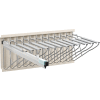 Interion Pivot Wall Mount Blueprint Storage Rack With 12 Hangers & 12 36" Hanging Clamps