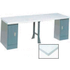 Global Industrial 96 x 30 Extra Long Production Workbench - Plastic Laminate Square Edge Gray